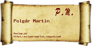 Polgár Martin névjegykártya